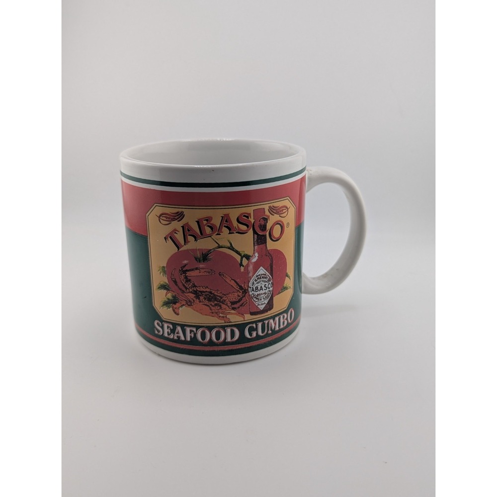 3 Tabasco Coffee Mug Seafood Gumbo, Lobster, and Crawdad stew Hot Sauce Set